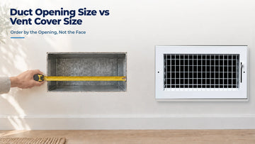 Duct Opening Size vs Vent Cover Size