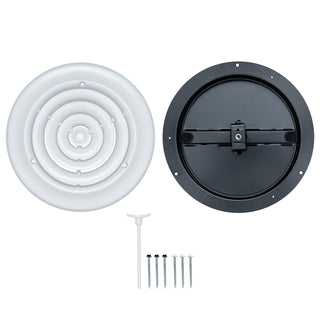 Steel Round Diffusers with Butterfly Damper