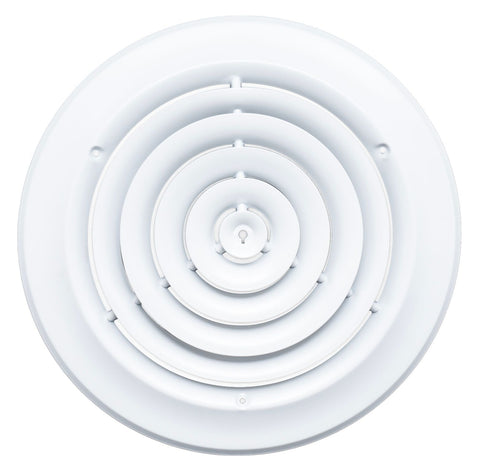 Handua 10" [Neck Size] Steel Round Air Supply Diffuser 10" Steel Damper included for Ceiling - Outer Dimension: 13-15/16"