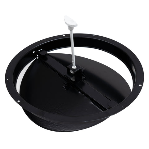 Handua 6" [Neck Size] Steel Butterfly Damper for Round Ceiling Air Supply Diffuser - Black | Outer Diameter: 7-1/2"