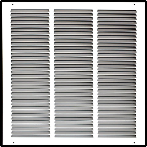18" X 18" Duct Opening | Steel Return Air Grille for Sidewall and Ceiling | Outer Dimensions: 19.75"W X 19.75"H