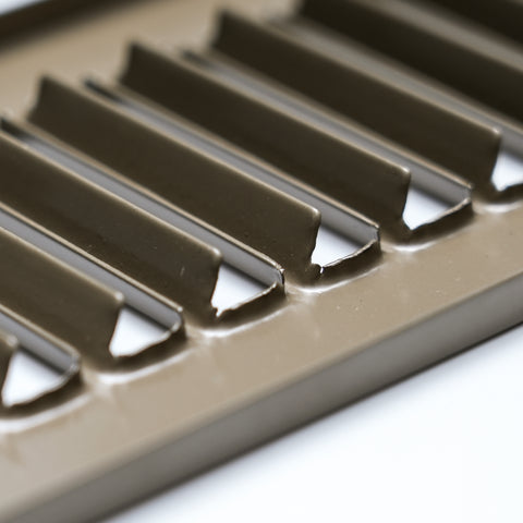 2" x 12" [Duct Opening Size] Toe Kick Register Grille | Vent Cover  | Outer Dimensions: 3.5" X 13.5" | Brown