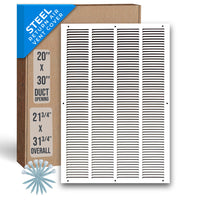airgrilles 20" x 30" duct opening   steel return air grille for sidewall and ceiling hnd-flt-1rag-wh-20x30 752505984483 - 1