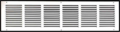 30" X 8" Duct Opening | Steel Return Air Grille for Sidewall and Ceiling | Outer Dimensions: 31.75"W X 9.75"H