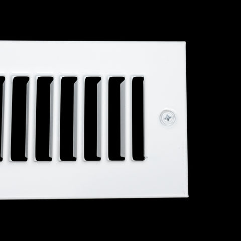 4" x 14" [Duct Opening Size] Toe Kick Register Grille | Vent Cover  | Outer Dimensions: 5.5" X 15.5" | White