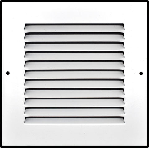 6" X 6" Duct Opening | Steel Return Air Grille for Sidewall and Ceiling | Outer Dimensions: 7.75"W X 7.75"H