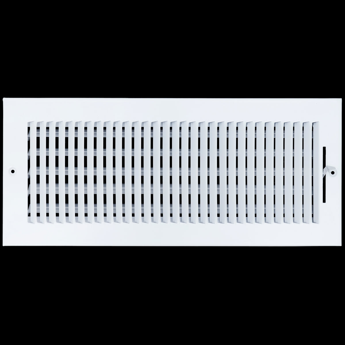 airgrilles 16 x 6 duct opening  -  1 way steel air supply diffuser for sidewall and ceiling hnd-asg-wh-1way-16x6 764613097771 - 1