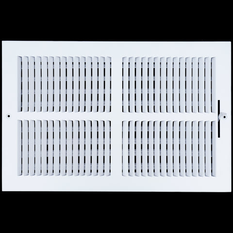 airgrilles 16 x 10 duct opening  -  2 way steel air supply diffuser for sidewall and ceiling hnd-asg-wh-2way-16x10 764613097733 - 1