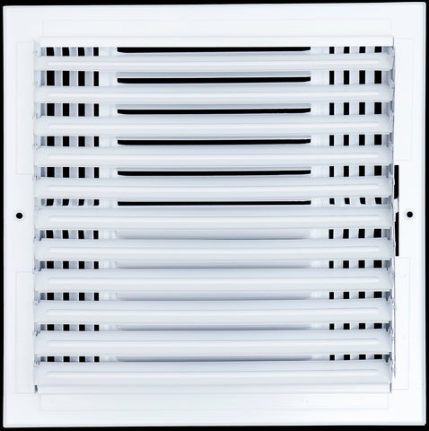 12 X 12 Duct Opening | 4 WAY Steel Air Supply Diffuser for Sidewall and Ceiling