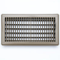 airgrilles 6" x 12" floor register with louvered design heavy duty walkable design with damper floor vent grille easy to adjust air supply lever brown hnd-flg-br-6x12  1
