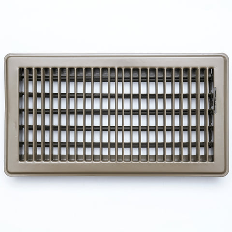 airgrilles 6" x 12" floor register with louvered design heavy duty walkable design with damper floor vent grille easy to adjust air supply lever brown hnd-flg-br-6x12  1