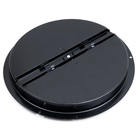 8" [Neck Size] Steel Butterfly Damper for Round Ceiling Air Supply Diffuser - Black | Outer Diameter: 9-1/2"