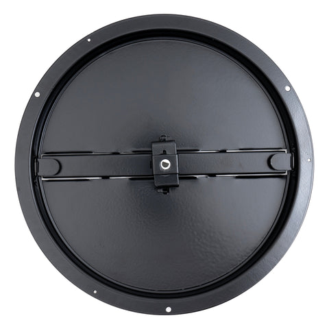 Handua 10" [Neck Size] Steel Butterfly Damper for Round Ceiling Air Supply Diffuser - Black | Outer Diameter: 11-1/2"