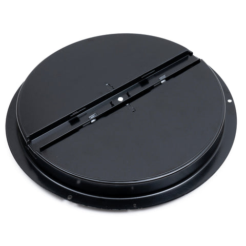 Handua 10" [Neck Size] Steel Butterfly Damper for Round Ceiling Air Supply Diffuser - Black | Outer Diameter: 11-1/2"