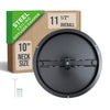 Handua 10" [Neck Size] Steel Butterfly Damper for Round Ceiling Air Supply Diffuser - Black | Outer Diameter: 11-1/2"