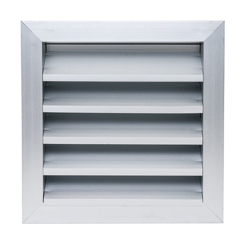 10"x10" Anodized Aluminum Exterior Wall Vent | Outer Dimension: 12"W X 12"H
