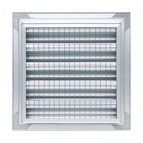10"x10" Anodized Aluminum Exterior Wall Vent | Outer Dimension: 12"W X 12"H