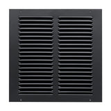 10x10 Black Steel Return Air Grille, High-Airflow HVAC Cold Air Intake for Wall & Ceiling