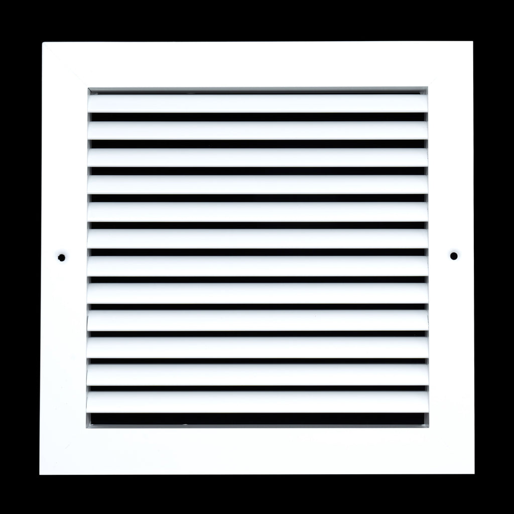 10"x10" Premium Aluminum Return Air Grille – Rust-Free HVAC Vent Cover for Wall & Ceiling | White | Out. Dim.: 11-13/16"W X 11-13/16"H