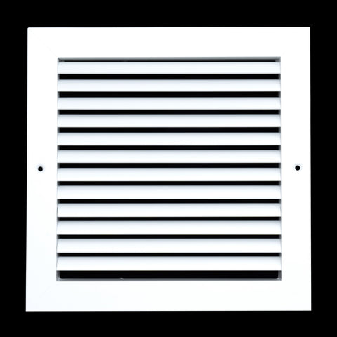 10"x10" Premium Aluminum Return Air Grille – Rust-Free HVAC Vent Cover for Wall & Ceiling | White | Out. Dim.: 11-13/16"W X 11-13/16"H