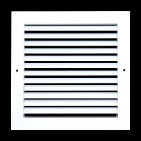 Fits 10x10 Duct Opening | Aluminum Return Air Grille by Handua | Vent Cover Grill for Sidewall and Ceiling | Rust Free | Durable Powder Coating | HVAC Cold Air Intake Grille | White