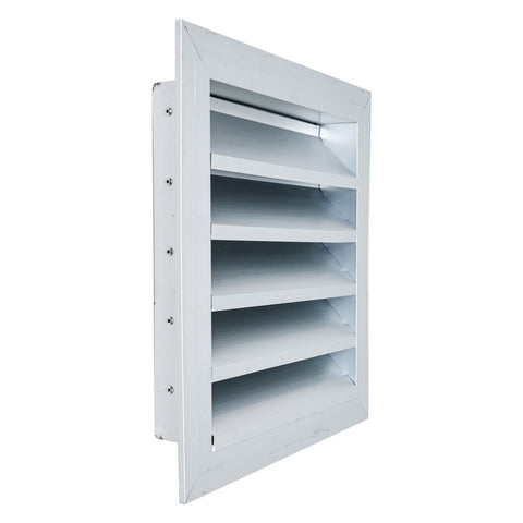 10"x10" Anodized Aluminum Exterior Wall Vent | Outer Dimension: 12"W X 12"H