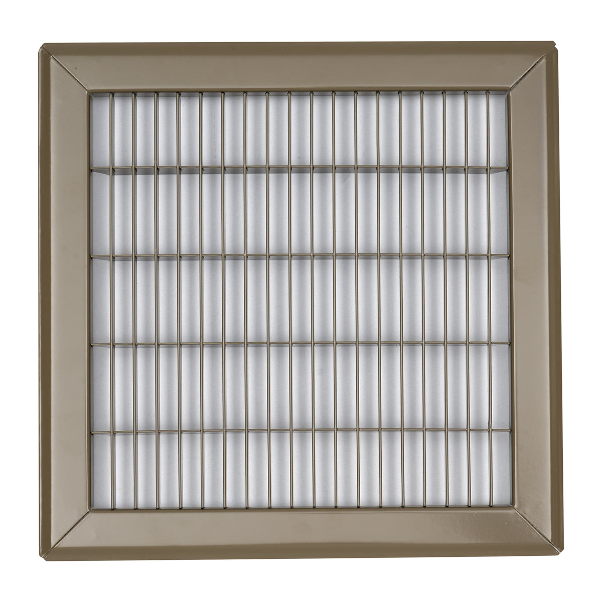 10"x10" Heavy Duty Return Air Floor Grille | Walkable Brown | Out. Dim.: 11-3/4"W X 11-3/4"H