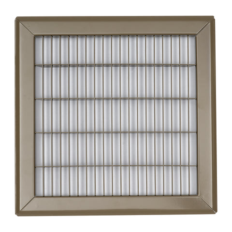 10"x10" Heavy Duty Return Air Floor Grille | Walkable Brown | Out. Dim.: 11-3/4"W X 11-3/4"H