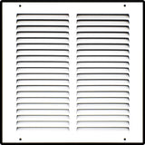 Steel Return Air Grille – HVAC Cold Air Intake Vent Cover, White | Out. Dim.: 11-3/4"W X 11-3/4"H