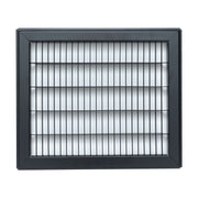 10 x 12-inch Black Steel heavy duty return floor register, front view