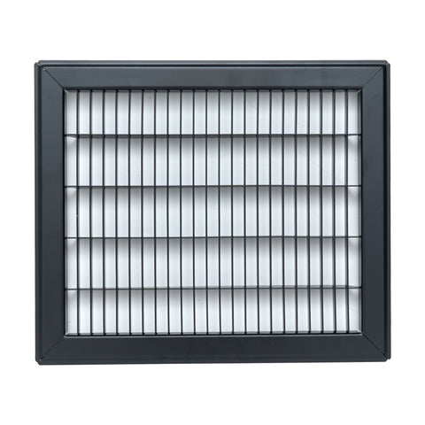 10"x12" Heavy Duty Return Air Floor Grille | Walkable Black | Out. Dim.: 11-3/4"W X 13-3/4"H
