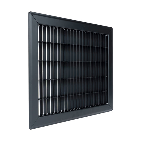 10"x12" Heavy Duty Return Air Floor Grille | Walkable Black | Out. Dim.: 11-3/4"W X 13-3/4"H