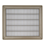 10 x 12-inch Brown Steel heavy duty return floor register, front view