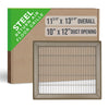 Handua HVAC Return Air Floor Grille | Vent Cover Grill for Floor - Brown | Heavy Duty Fixed Blades