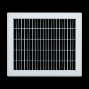10 x 12-inch White Steel heavy duty return floor register, front view