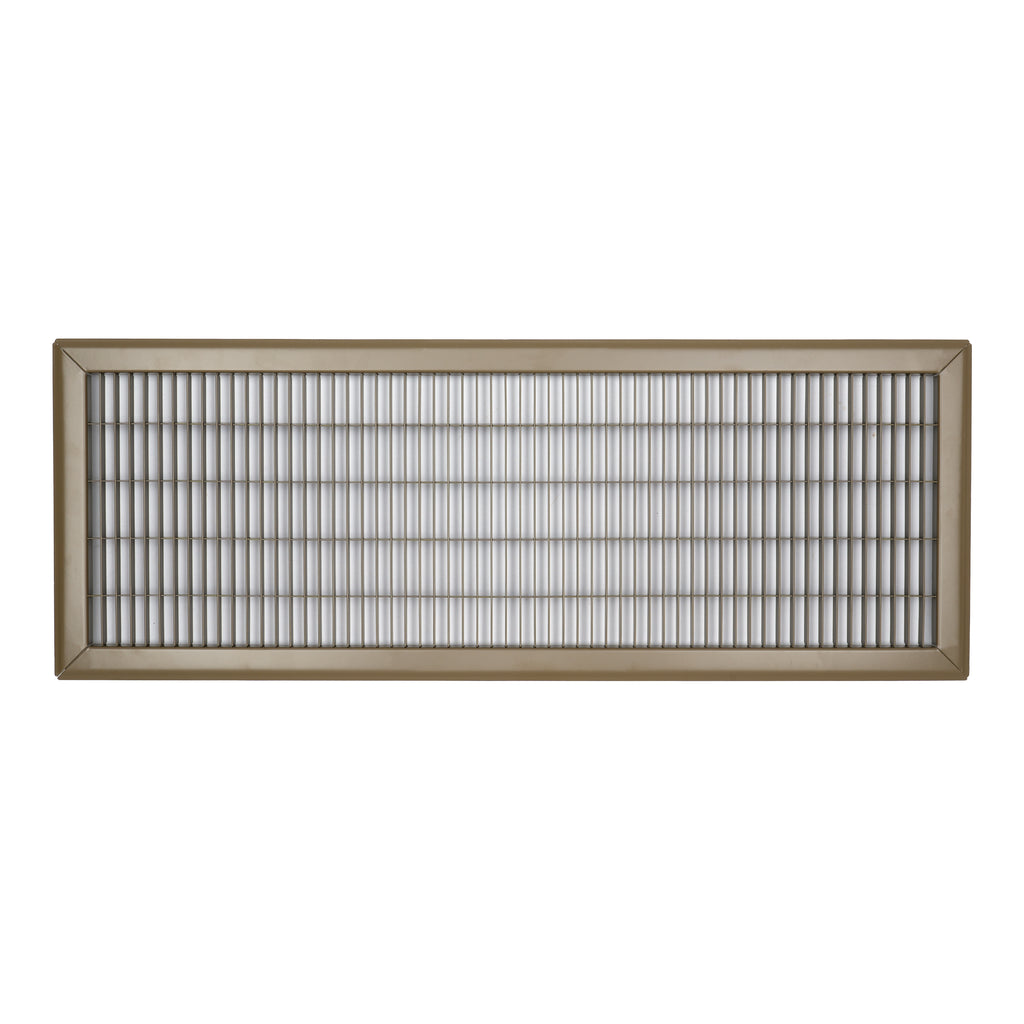 10"x30" Heavy Duty Return Air Floor Grille | Walkable Brown | Out. Dim.: 11-3/4"W X 31-3/4"H