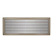 10 x 30-inch Brown Steel heavy duty return floor register, front view