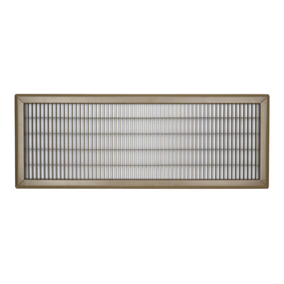 10x30 Brown Steel Return Air Floor Grille, Walkable Heavy-Duty Fixed-Blade Vent Cover