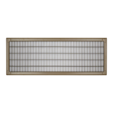 10"x30" Heavy Duty Return Air Floor Grille | Walkable Brown | Out. Dim.: 11-3/4"W X 31-3/4"H