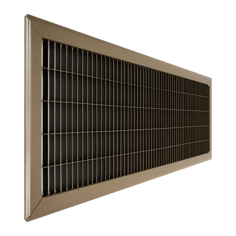 10"W x 30"H [Duct Opening] Return Air Floor Grille | Vent Cover Grill for Floor - Brown| Outer Dimensions: 11.75"W X 31.75"H