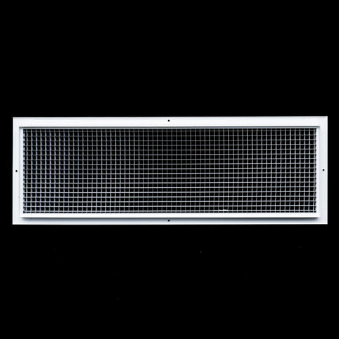 10" x 32" [Duct Opening] Aluminum Return Air Grille | Rust Proof Eggcrate Vent Cover Grill for Sidewall and Ceiling, White | Outer Dimensions: 11.75" X 33.75"