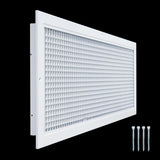 10x32 White Aluminum Eggcrate Return Air Grille, Low-Noise High-Airflow Rust-Proof Vent Cover