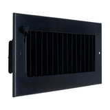 10x4 Black Steel Adjustable Supply Register, Air Vent Cover with Damper for Sidewall Or Ceiling