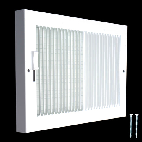Handua Baseboard Air Supply Grille | Vent Cover Grill | 7/8" Margin Turnback to Fit Baseboard