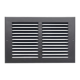 10"x6" Steel Return Air Grille – HVAC Cold Air Intake Vent Cover, Black | Out. Dim.: 11-3/4"W X 7-3/4"H