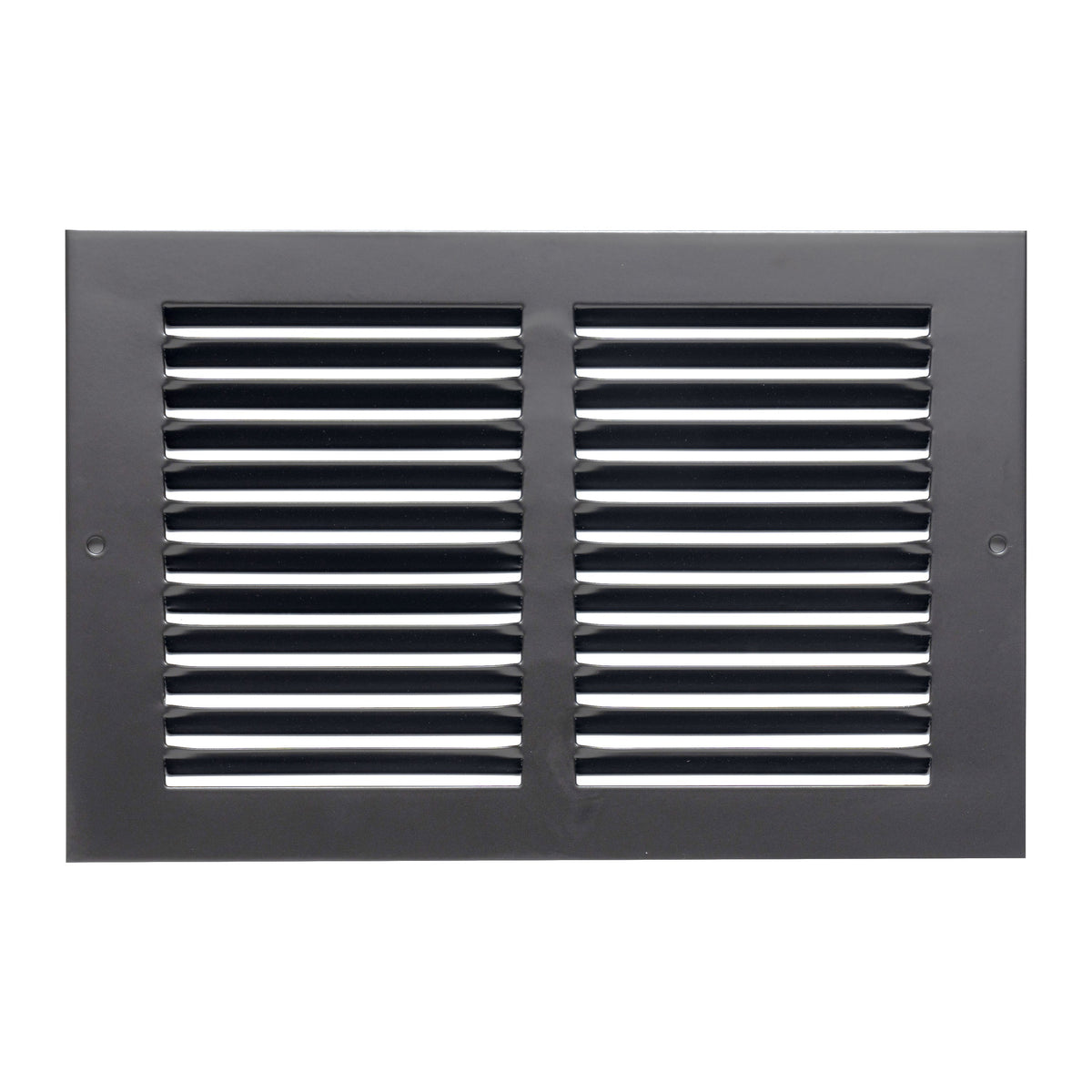 10"x6" Steel Return Air Grille – HVAC Cold Air Intake Vent Cover, Black | Out. Dim.: 11-3/4"W X 7-3/4"H