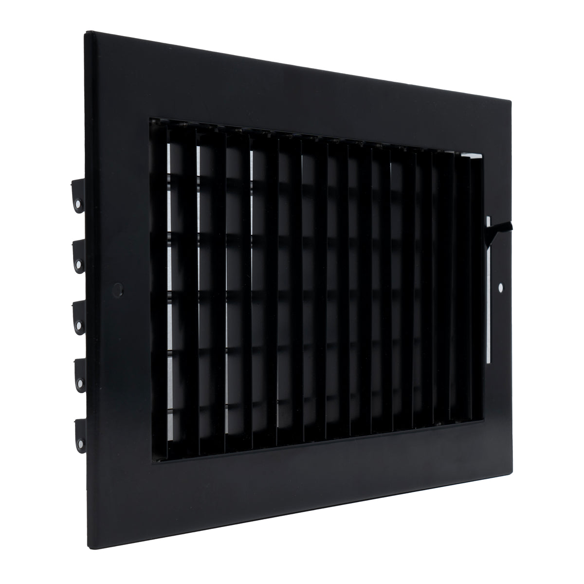 10"W x 6"H Steel Adjustable Air Supply Grille | Register Vent Cover Grill for Sidewall and Ceiling | Black | Outer Dimensions: 11.75"W X 7.75"H for 10x6 Duct Opening