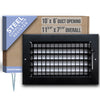 Handua Steel Adjustable Air Supply HVAC Grille | Black Vent Cover Grill for Sidewall and Ceiling