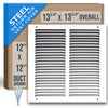 Handua Steel Return Air Grille | Vent Cover Grill for Sidewall and Ceiling, White
