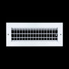 12"W x 4"H Steel Adjustable Air Supply Grille | Register Vent Cover Grill for Sidewall and Ceiling | White | Outer Dimensions: 13.75"W X 5.75"H for 12x4 Duct Opening